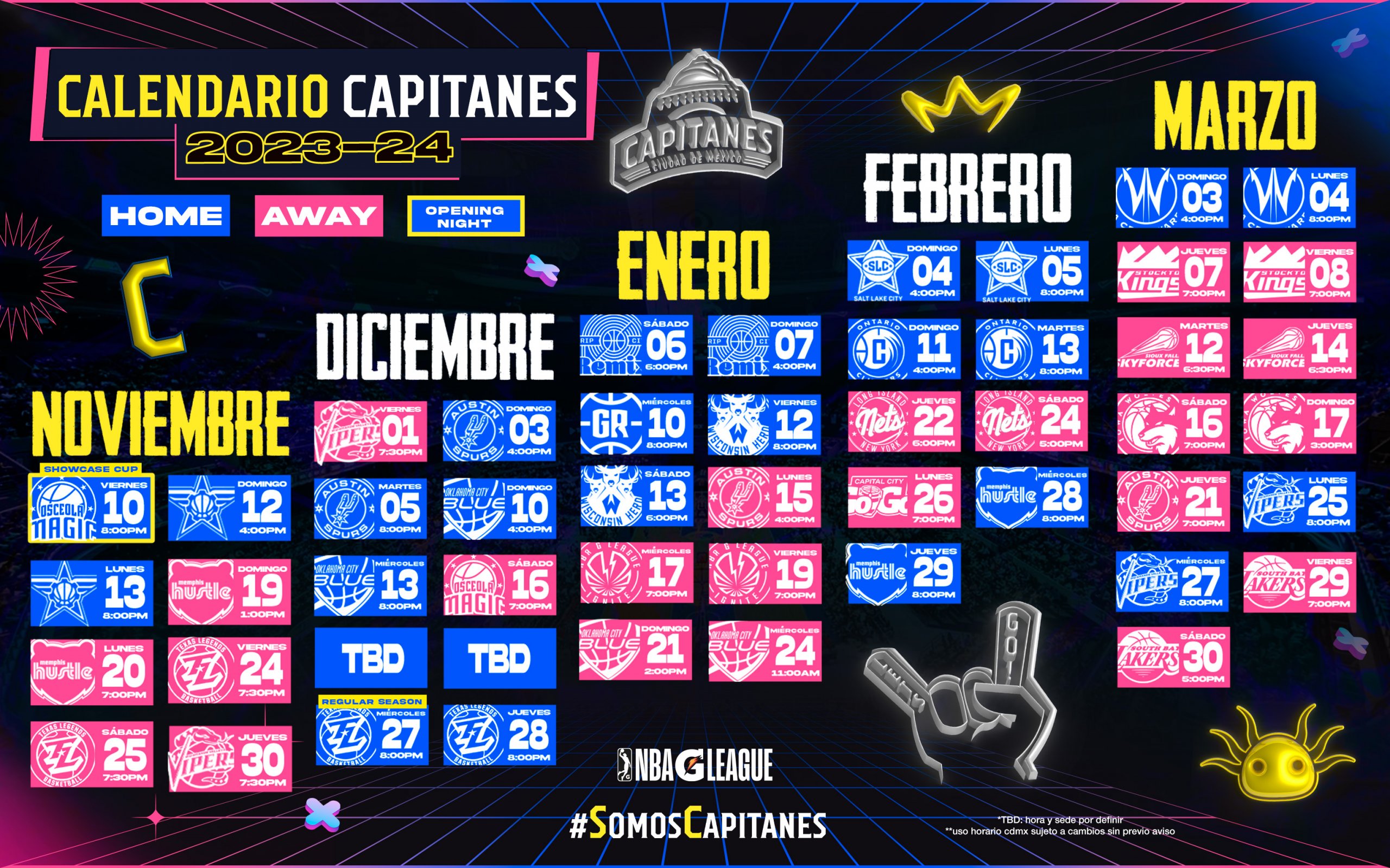 Calendario Compra boletos Capitanes CAPITANES CDMX